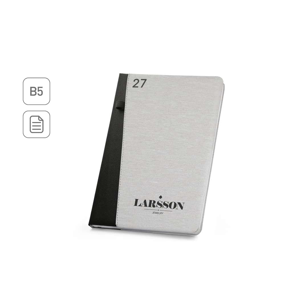 LARSSON B5. Agenda B5 em PET reciclado (100% rPET)