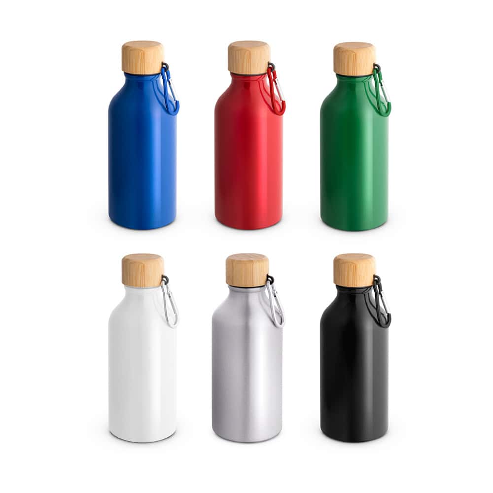 ROUSEY. Squeeze em alumínio 100% reciclado com cor sólida brilhante (400 mL)