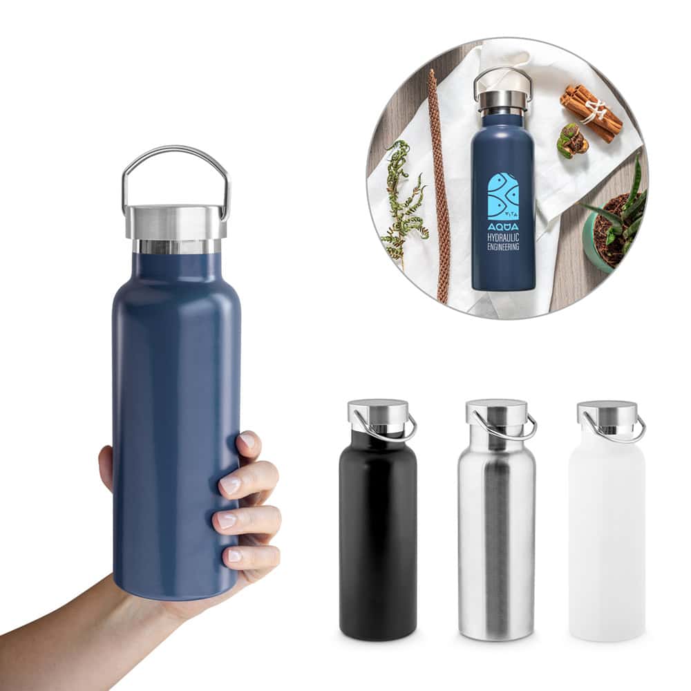 DUPLANTIS. Garrafa térmica em aço inox 36% reciclado de parede dupla isolada a vácuo (810 mL)