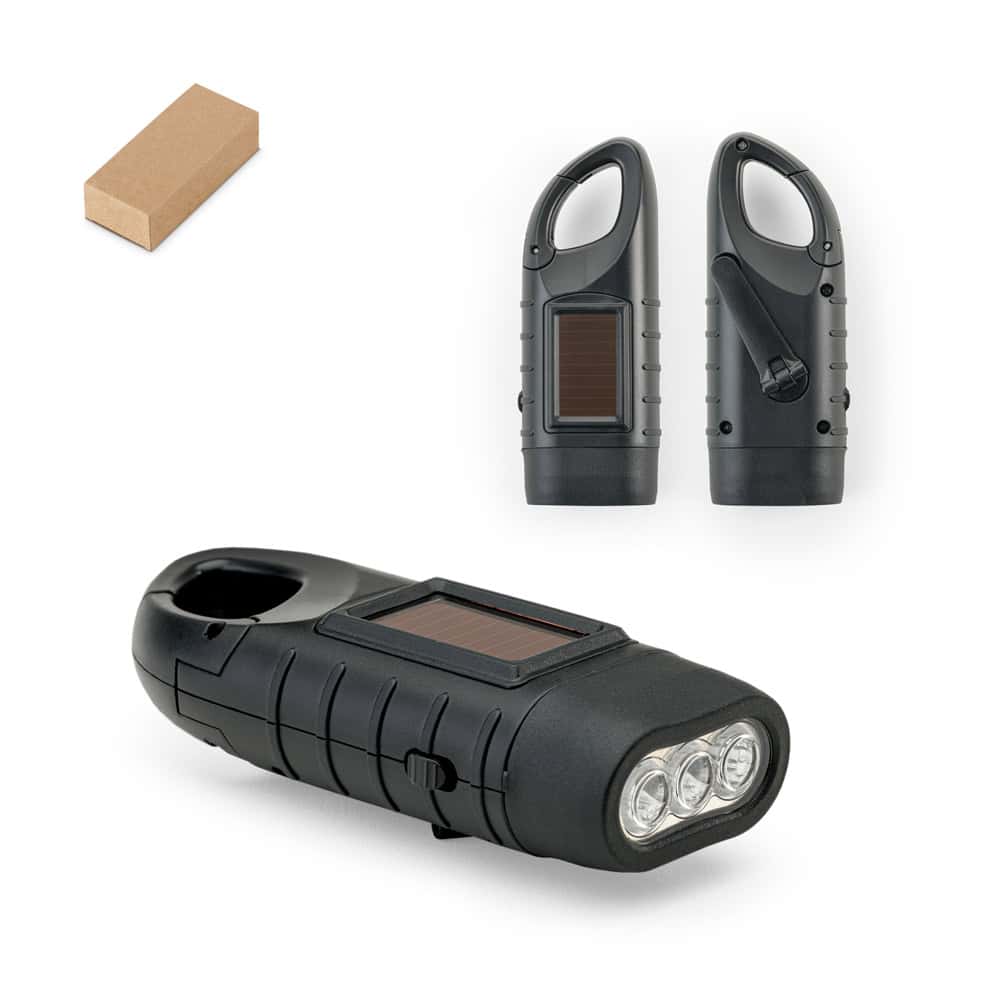 SOLARKY. Lanterna compacta de 0'5 W em ABS, com 3 LEDs brancos com 90 lumens